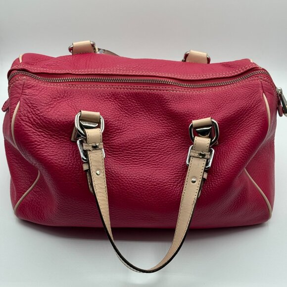 Pulicati Soft Leather Pink Satchel Bag - Picture 10 of 16